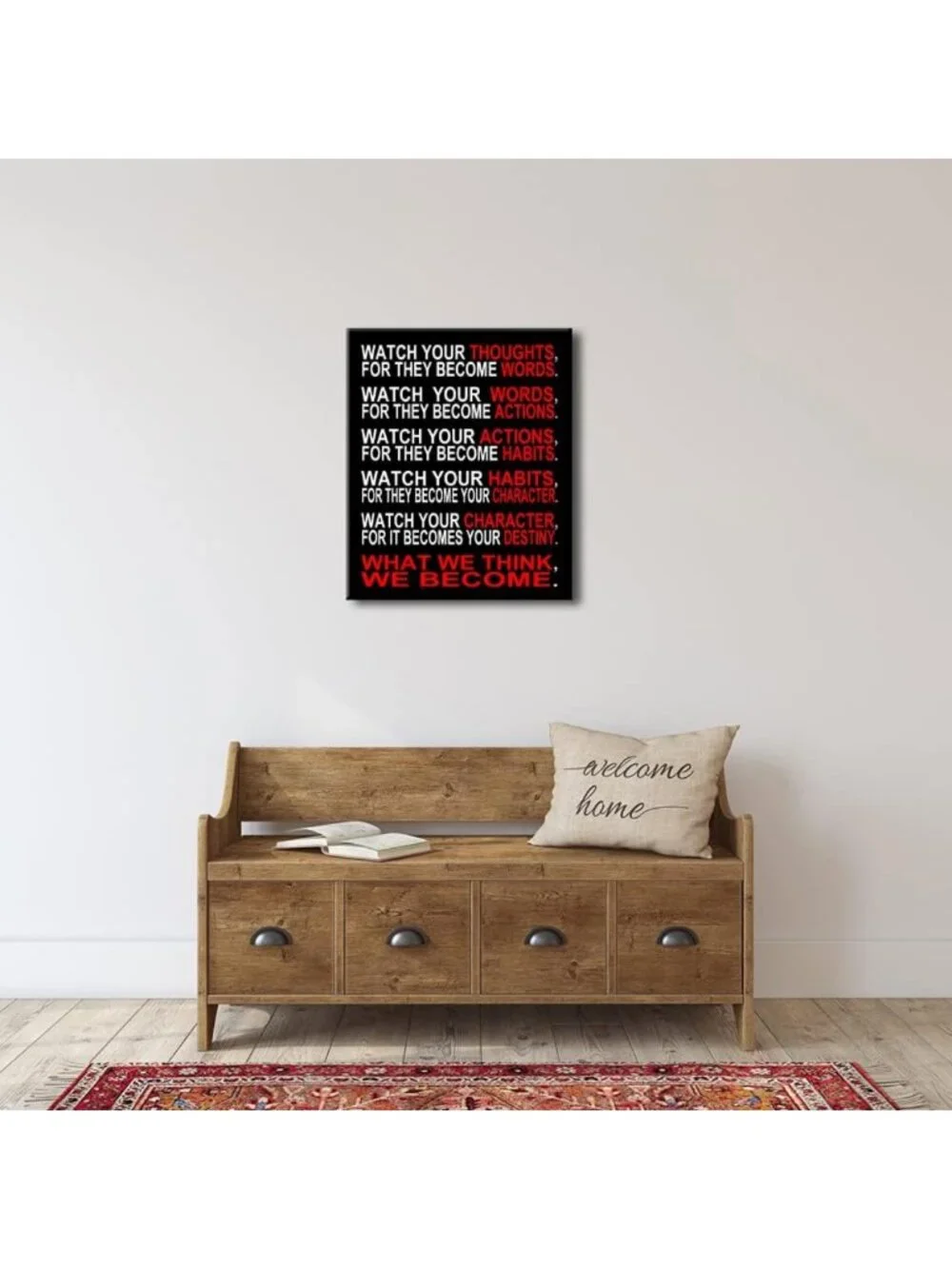 Large Motivational Canvas Wall Art - Inspirational Classroom & Office Decor